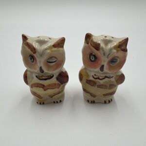 Vintage Shawnee Winking Owl Salt and Pepper Shakers
